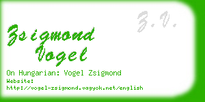 zsigmond vogel business card